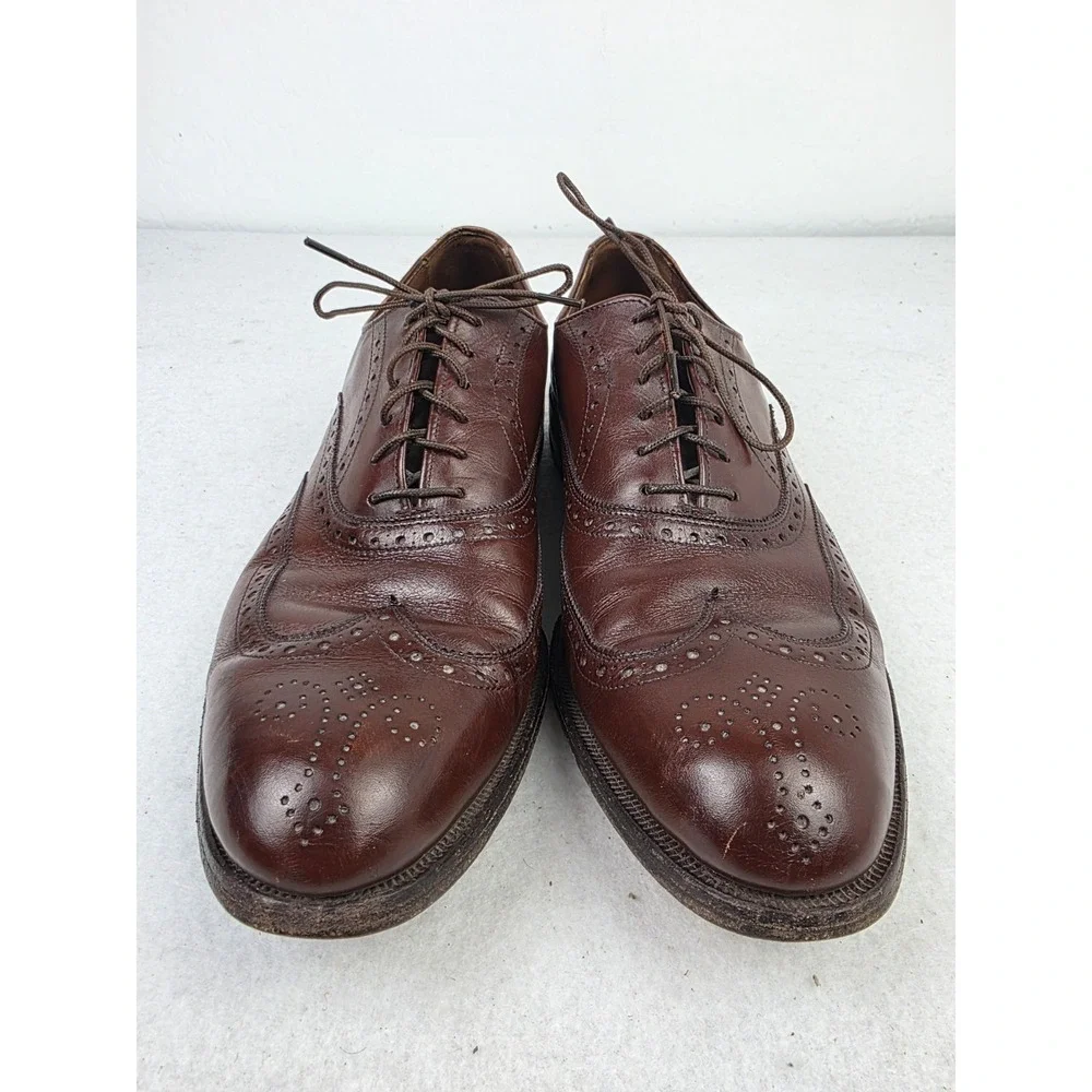 Allen‎ Edmonds Chester Burgundy Wingtip Oxford Dress Shoes Men's Size 9.5 B